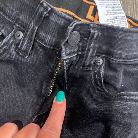 Levi's Big Boys 510 Skinny-Fit 365 Performance Jeans Mid Rise Denim Black Size 8 - Picture 5 of 10